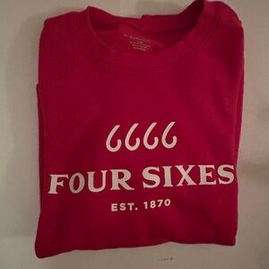 Red Four Sixes Sweatshirt “6666” size large, unisex